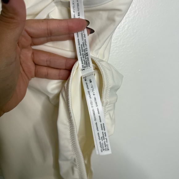 NWT Massimo Dutti Cream Swimsuit With Gathered‎ Detail One Piece Size Large - Picture 7 of 9